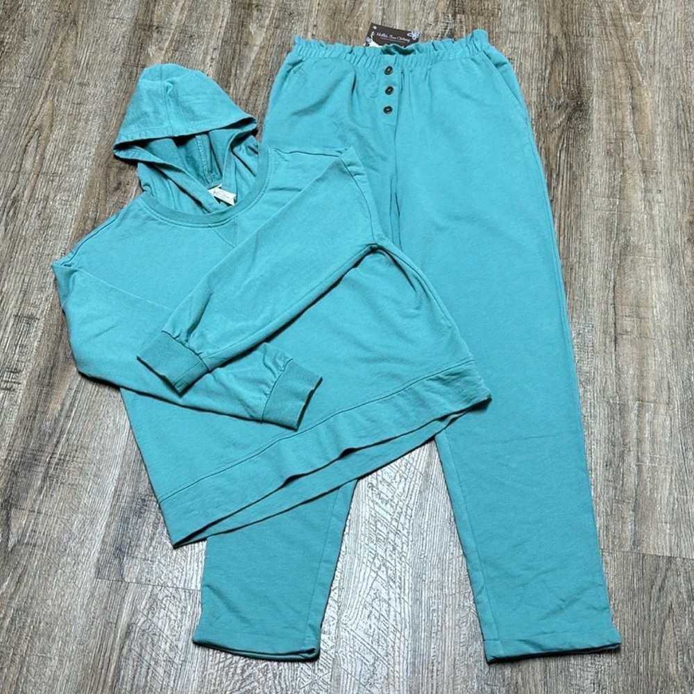 Matilda Jane Teal Two-Piece Hoodie & Jogger Set